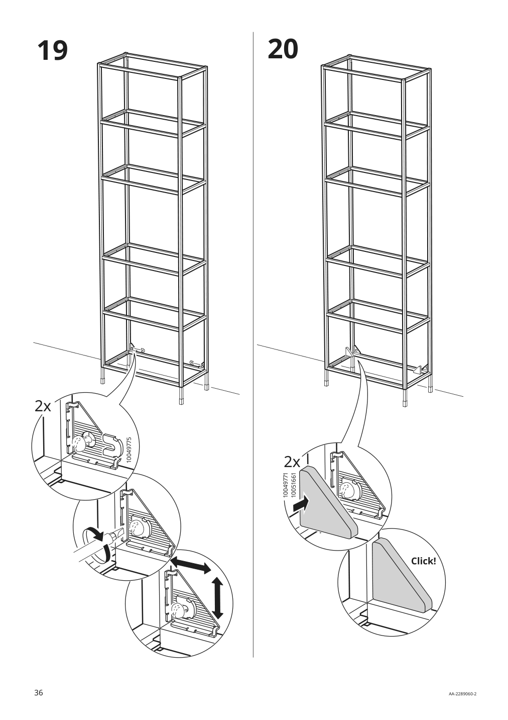 Assembly instructions for IKEA Enhet high fr w shelves white | Page 36 - IKEA ENHET bathroom 394.802.49