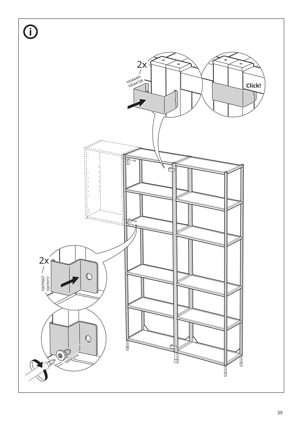 Assembly instructions for IKEA Enhet high fr w shelves white | Page 39 - IKEA ENHET bathroom 394.802.49