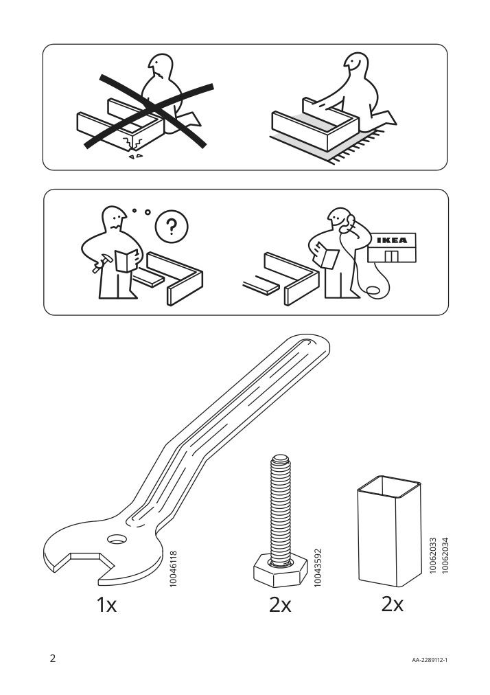 Assembly instructions for IKEA Enhet legs f frame white | Page 2 - IKEA ENHET bathroom 194.409.14