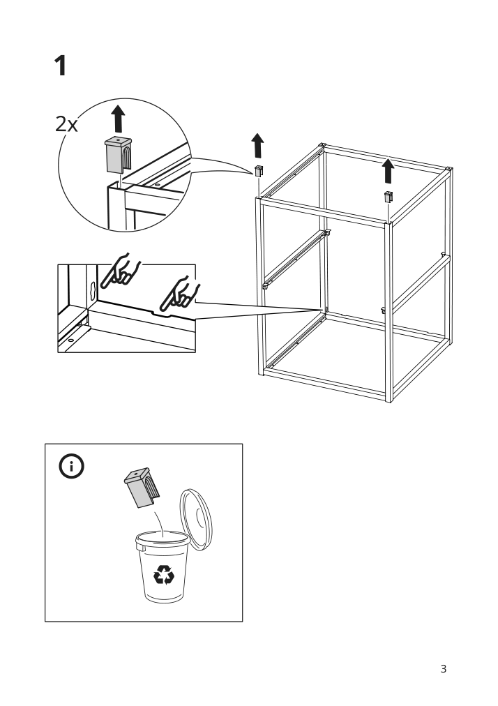 Assembly instructions for IKEA Enhet legs f frame white | Page 3 - IKEA ENHET bathroom 494.408.99