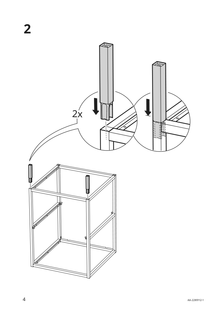 Assembly instructions for IKEA Enhet legs f frame white | Page 4 - IKEA ENHET bathroom 894.408.97