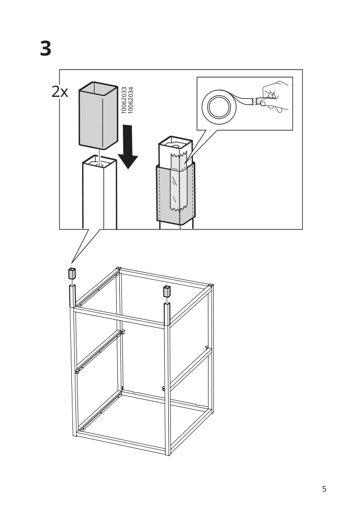 Assembly instructions for IKEA Enhet legs f frame white | Page 5 - IKEA ENHET storage combination 794.900.72