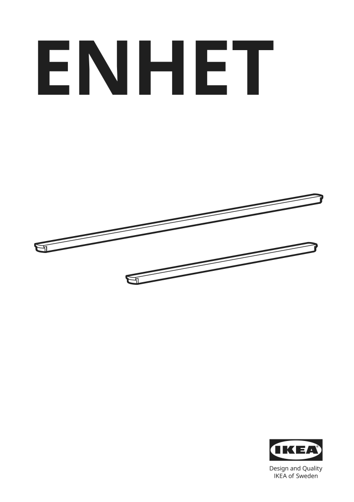 Assembly instructions for IKEA Enhet rail for hooks anthracite | Page 1 - IKEA ENHET bathroom 194.802.45