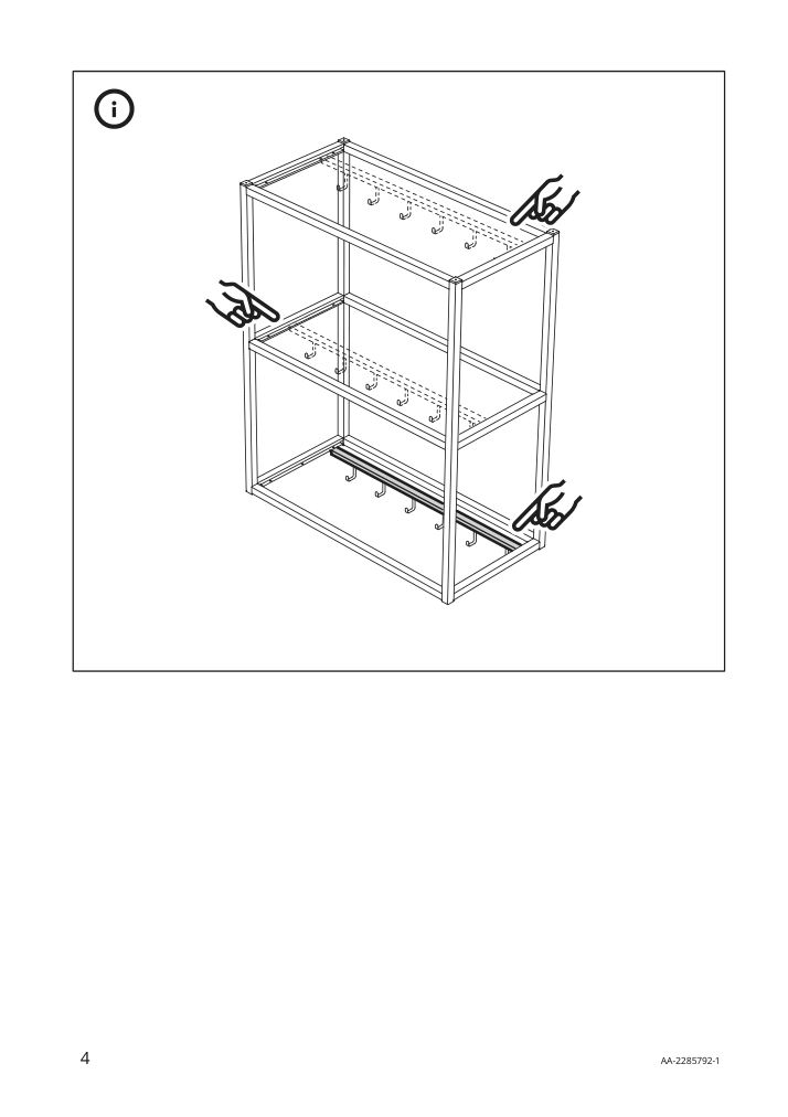 Assembly instructions for IKEA Enhet rail for hooks anthracite | Page 4 - IKEA ENHET bathroom 894.409.20