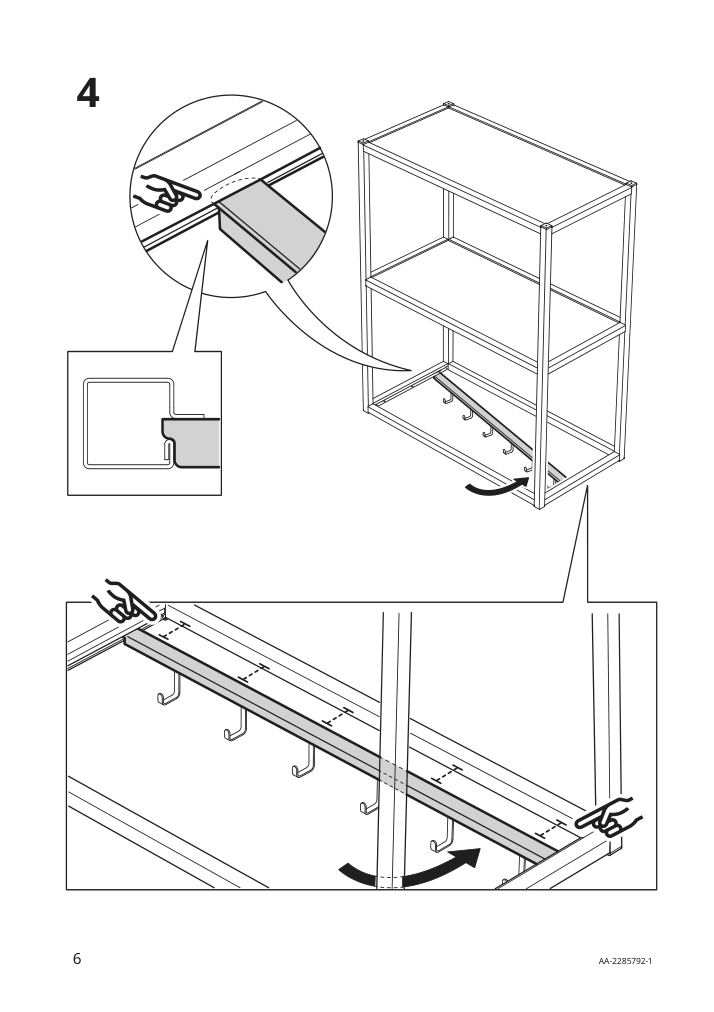 Assembly instructions for IKEA Enhet rail for hooks anthracite | Page 6 - IKEA ENHET bathroom 994.408.73