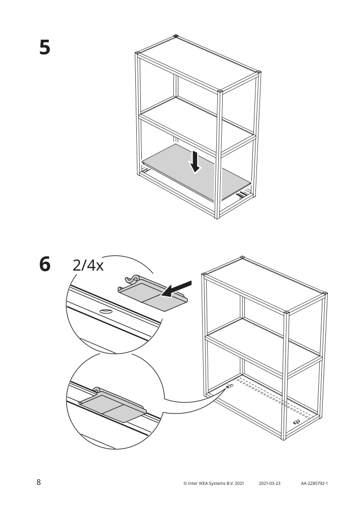 Assembly instructions for IKEA Enhet rail for hooks anthracite | Page 8 - IKEA ENHET laundry 494.771.09