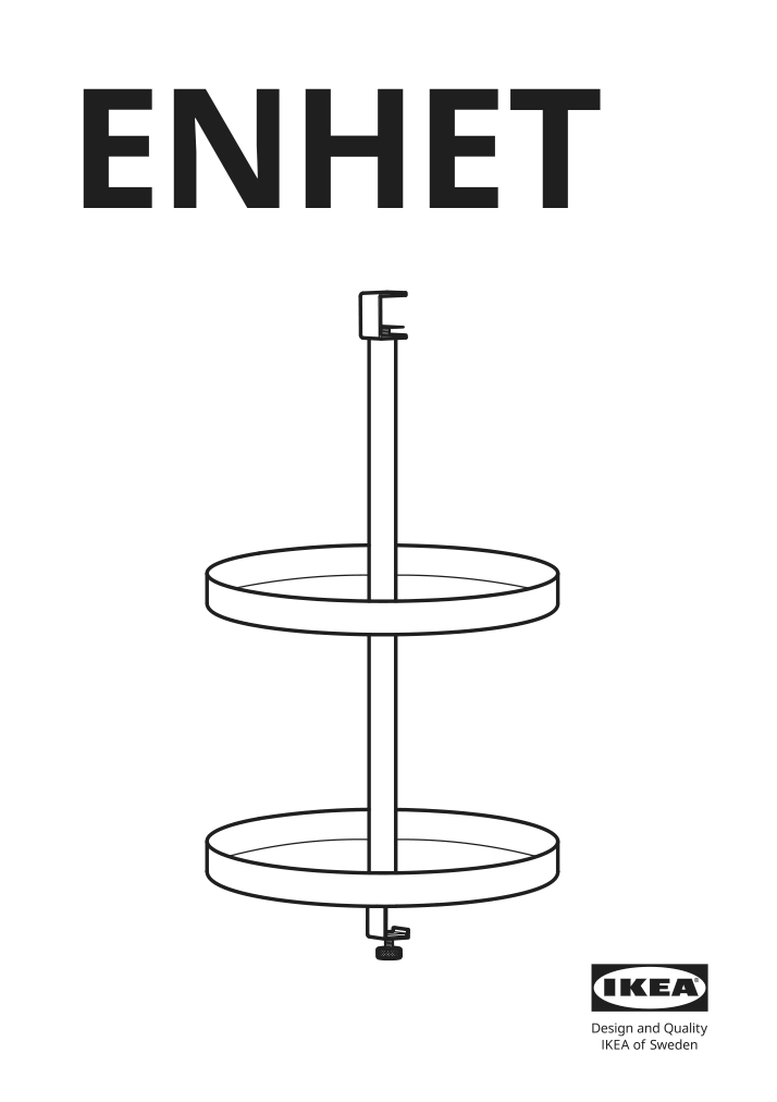 Assembly instructions for IKEA Enhet swivel shelf anthracite | Page 1 - IKEA ENHET bathroom 094.409.00