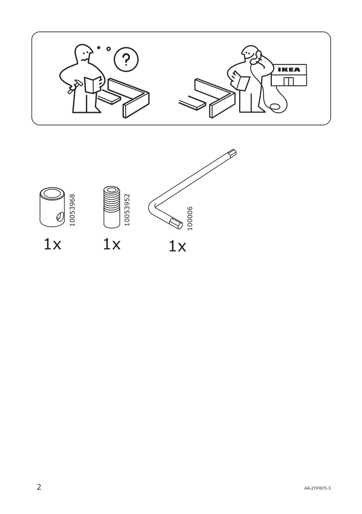 Assembly instructions for IKEA Enhet swivel shelf anthracite | Page 2 - IKEA ENHET bathroom 394.408.90