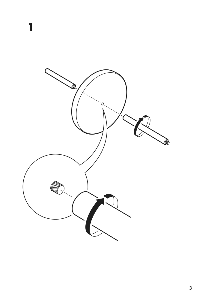 Assembly instructions for IKEA Enhet swivel shelf anthracite | Page 3 - IKEA ENHET bathroom 694.409.02