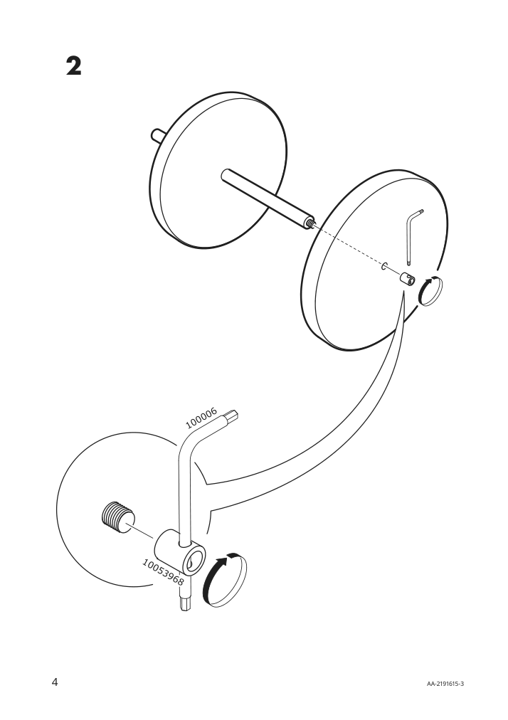 Assembly instructions for IKEA Enhet swivel shelf anthracite | Page 4 - IKEA ENHET bathroom 994.408.87