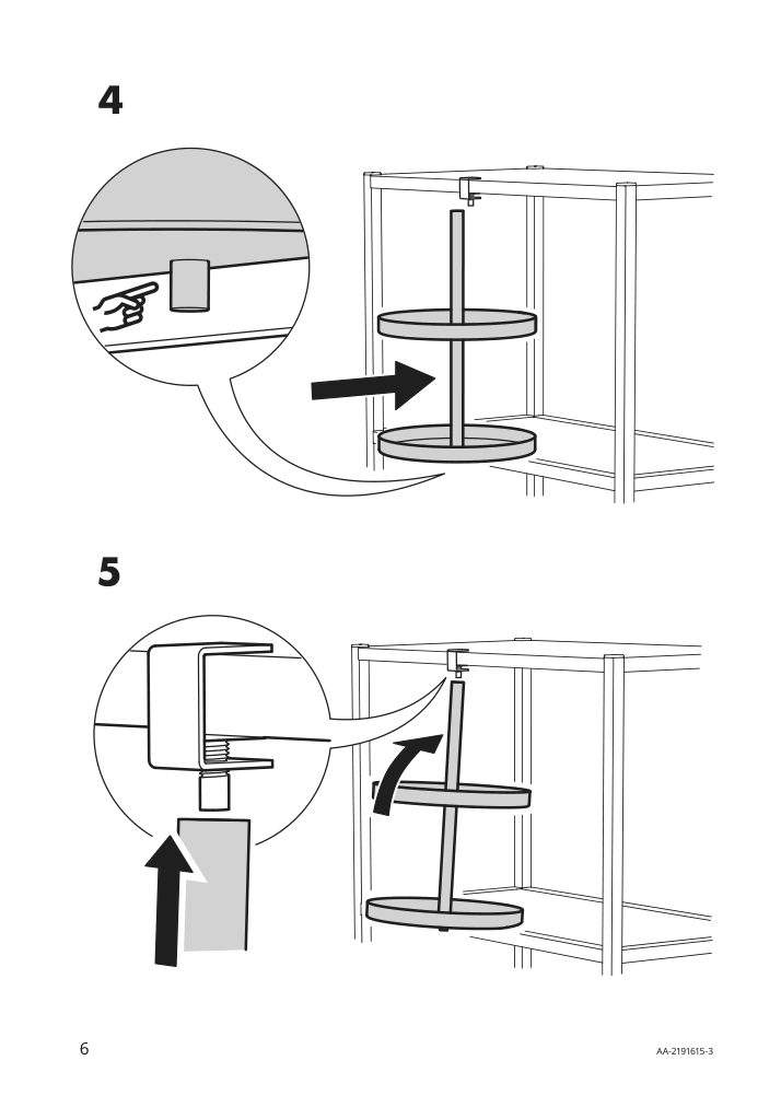 Assembly instructions for IKEA Enhet swivel shelf anthracite | Page 6 - IKEA ENHET bathroom 194.409.09