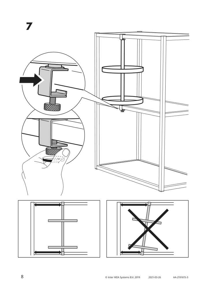 Assembly instructions for IKEA Enhet swivel shelf anthracite | Page 8 - IKEA ENHET bathroom 394.408.90