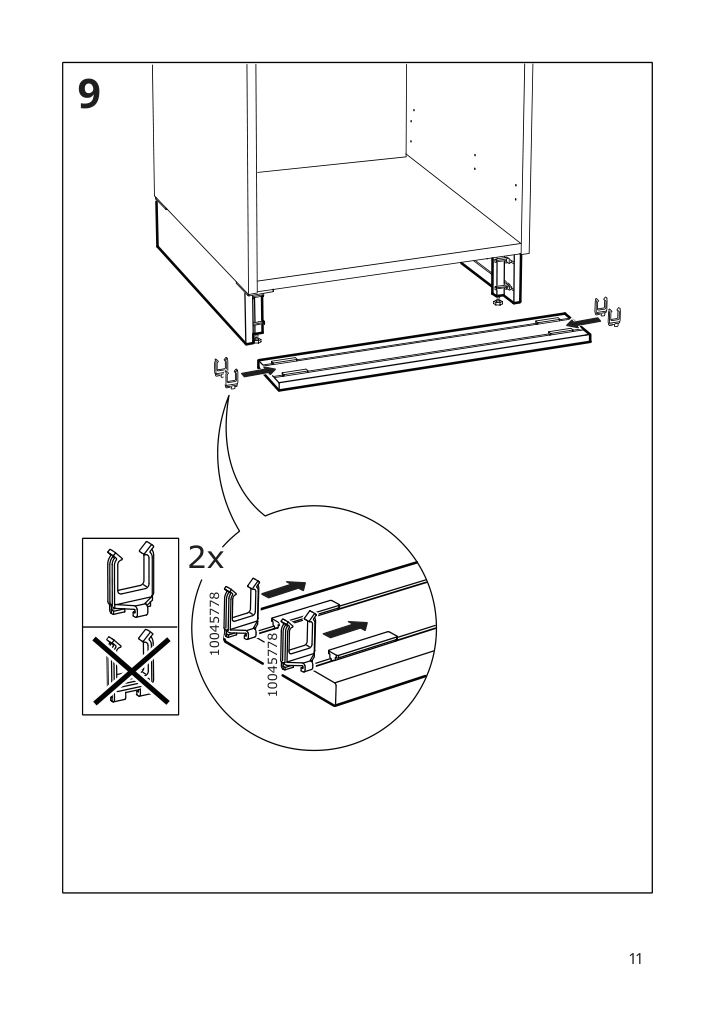 Assembly instructions for IKEA Enhet toekick white | Page 11 - IKEA ENHET corner kitchen 194.857.14