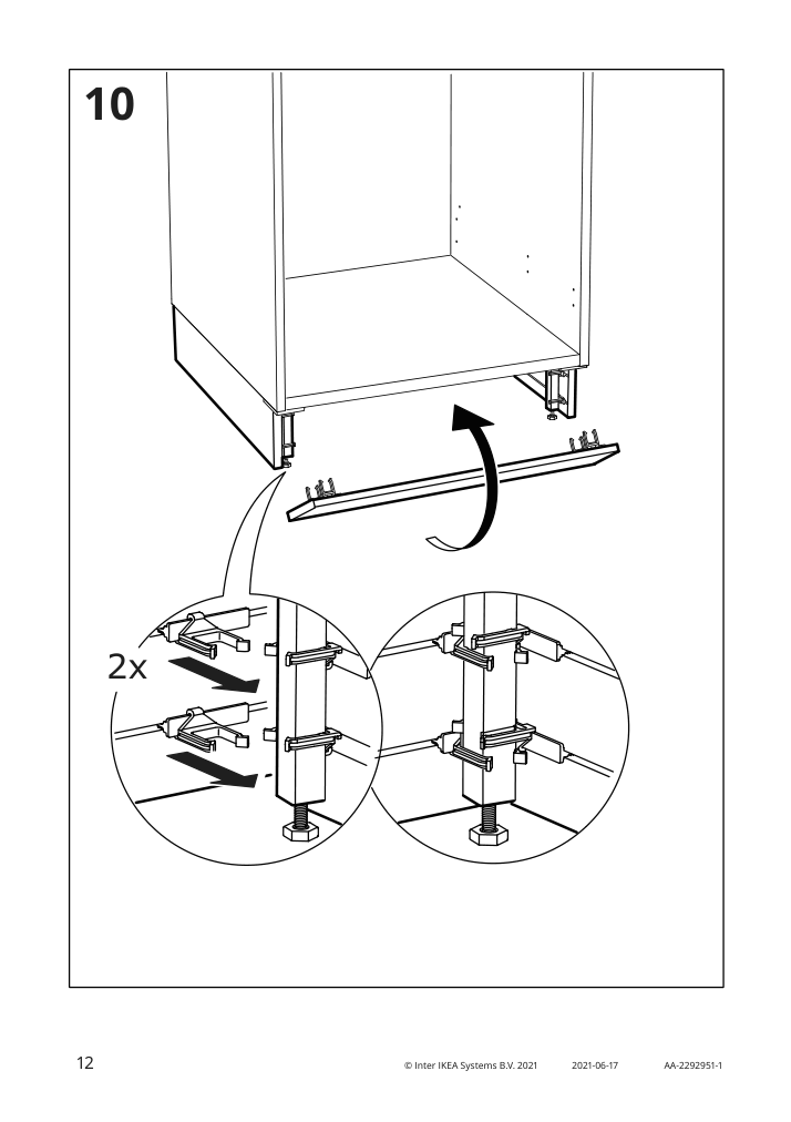 Assembly instructions for IKEA Enhet toekick white | Page 12 - IKEA ENHET corner kitchen 194.857.14