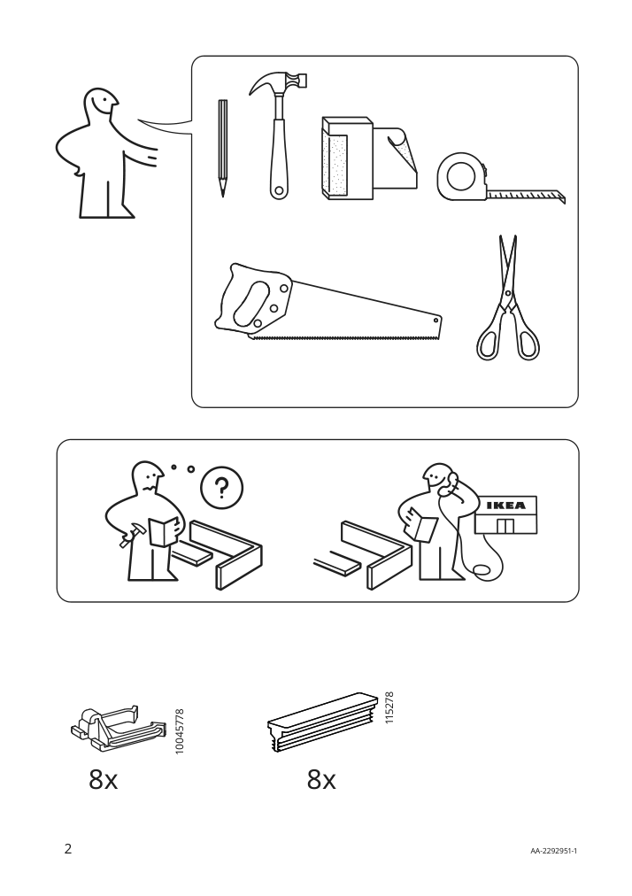 Assembly instructions for IKEA Enhet toekick white | Page 2 - IKEA ENHET corner kitchen 194.857.14