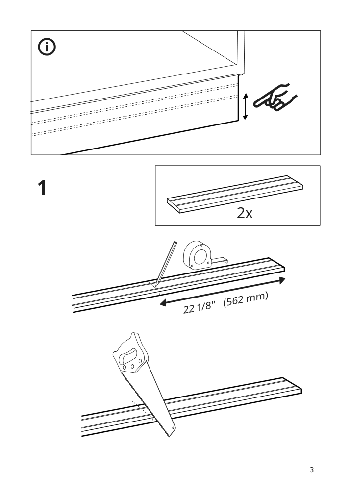 Assembly instructions for IKEA Enhet toekick white | Page 3 - IKEA ENHET corner kitchen 194.857.14