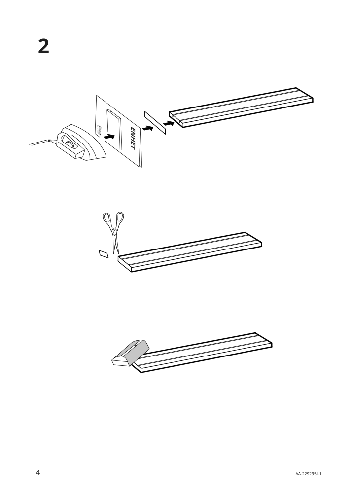 Assembly instructions for IKEA Enhet toekick white | Page 4 - IKEA ENHET corner kitchen 194.857.14