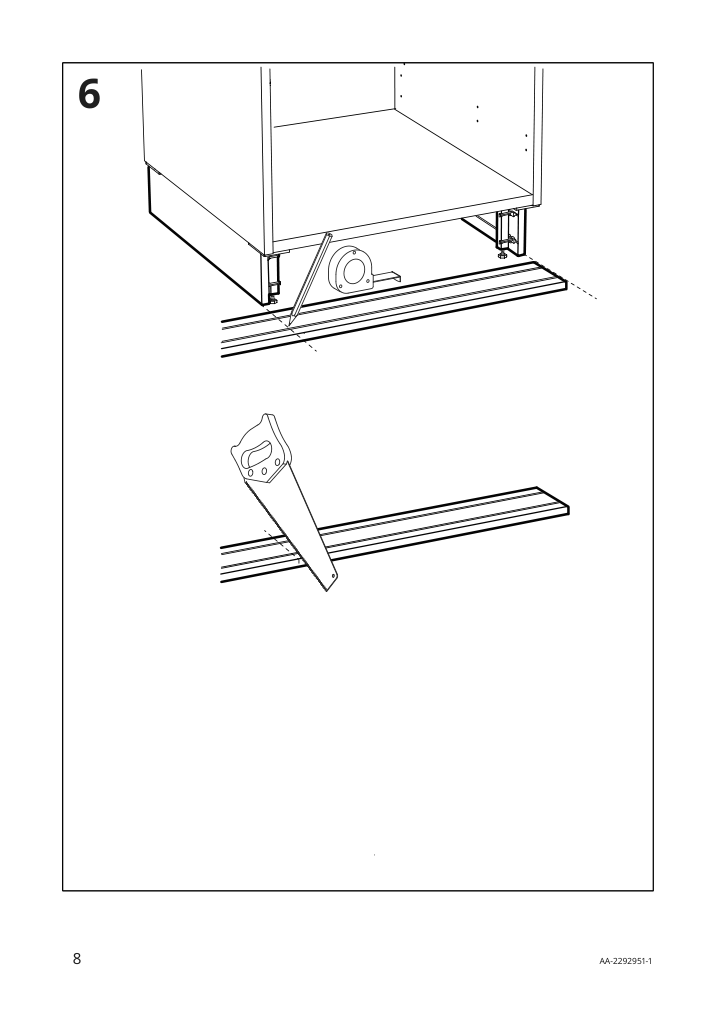 Assembly instructions for IKEA Enhet toekick white | Page 8 - IKEA ENHET corner kitchen 194.857.14