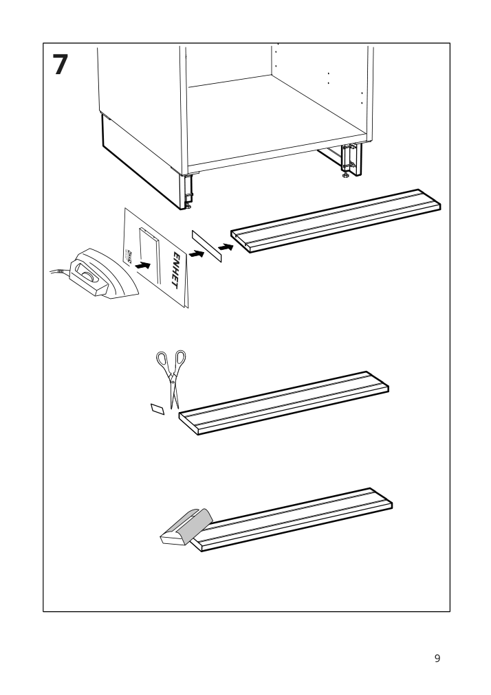 Assembly instructions for IKEA Enhet toekick white | Page 9 - IKEA ENHET corner kitchen 194.857.14