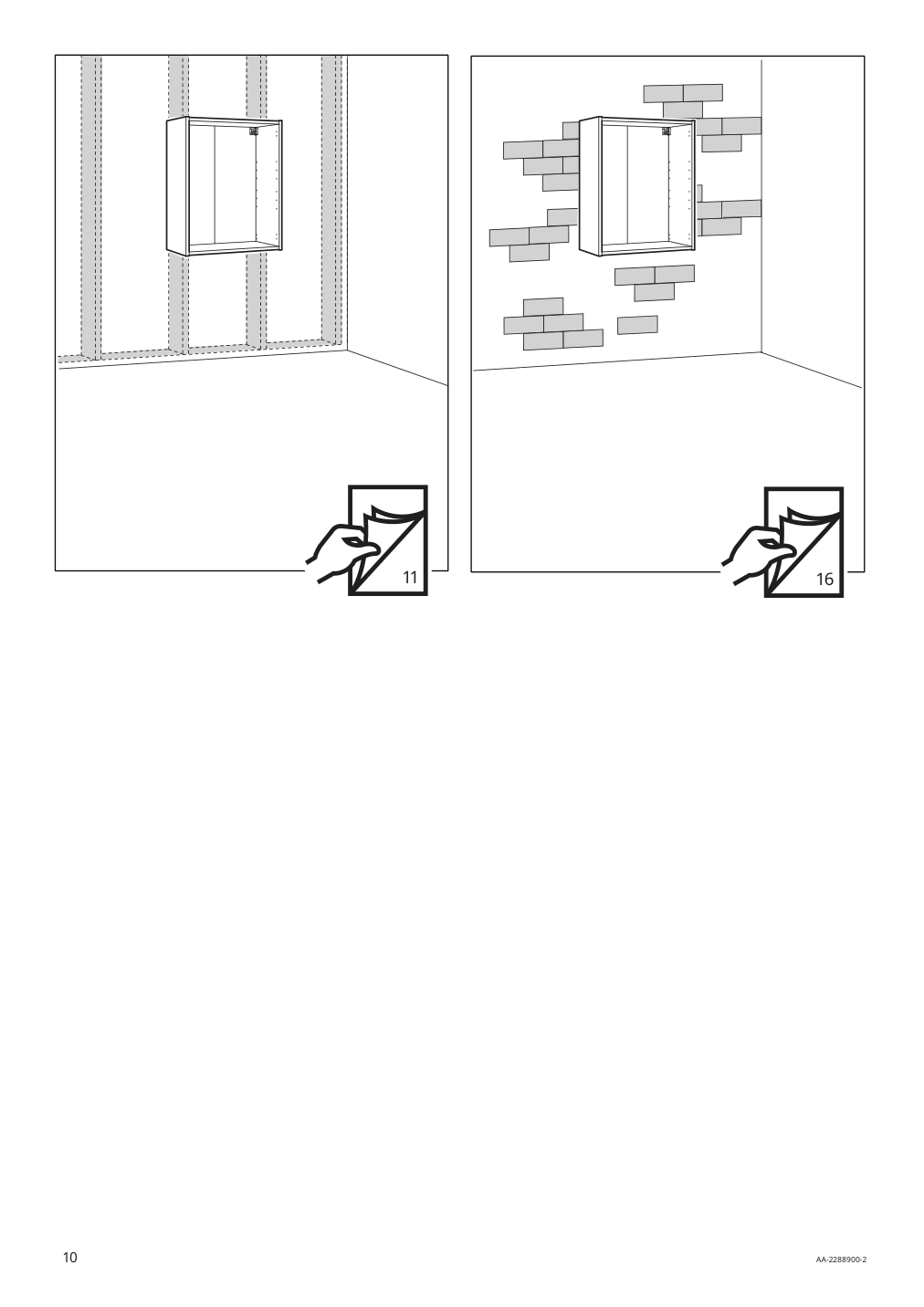 Assembly instructions for IKEA Enhet wall cb w 2 shelves gray | Page 10 - IKEA ENHET bathroom 394.408.90