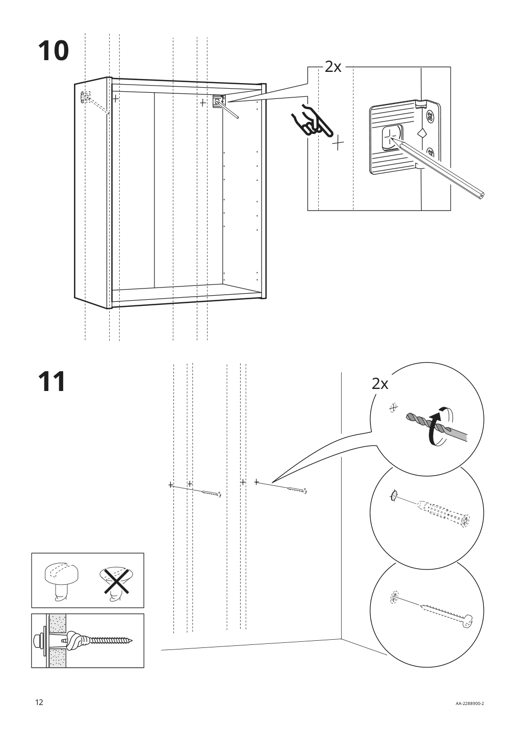 Assembly instructions for IKEA Enhet wall cb w 2 shelves gray | Page 12 - IKEA ENHET bathroom 394.408.90