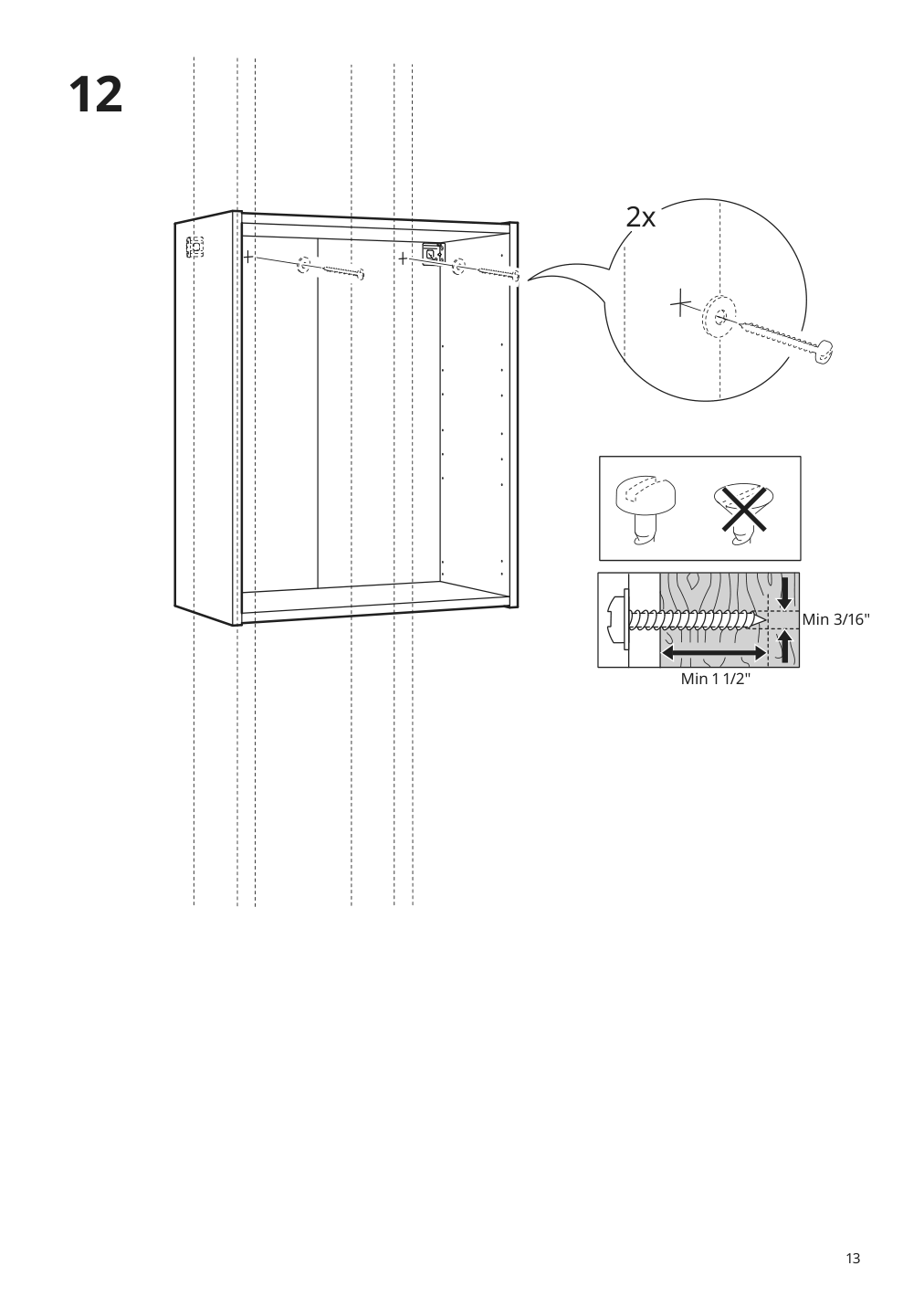 Assembly instructions for IKEA Enhet wall cb w 2 shelves gray | Page 13 - IKEA ENHET bathroom 994.408.68