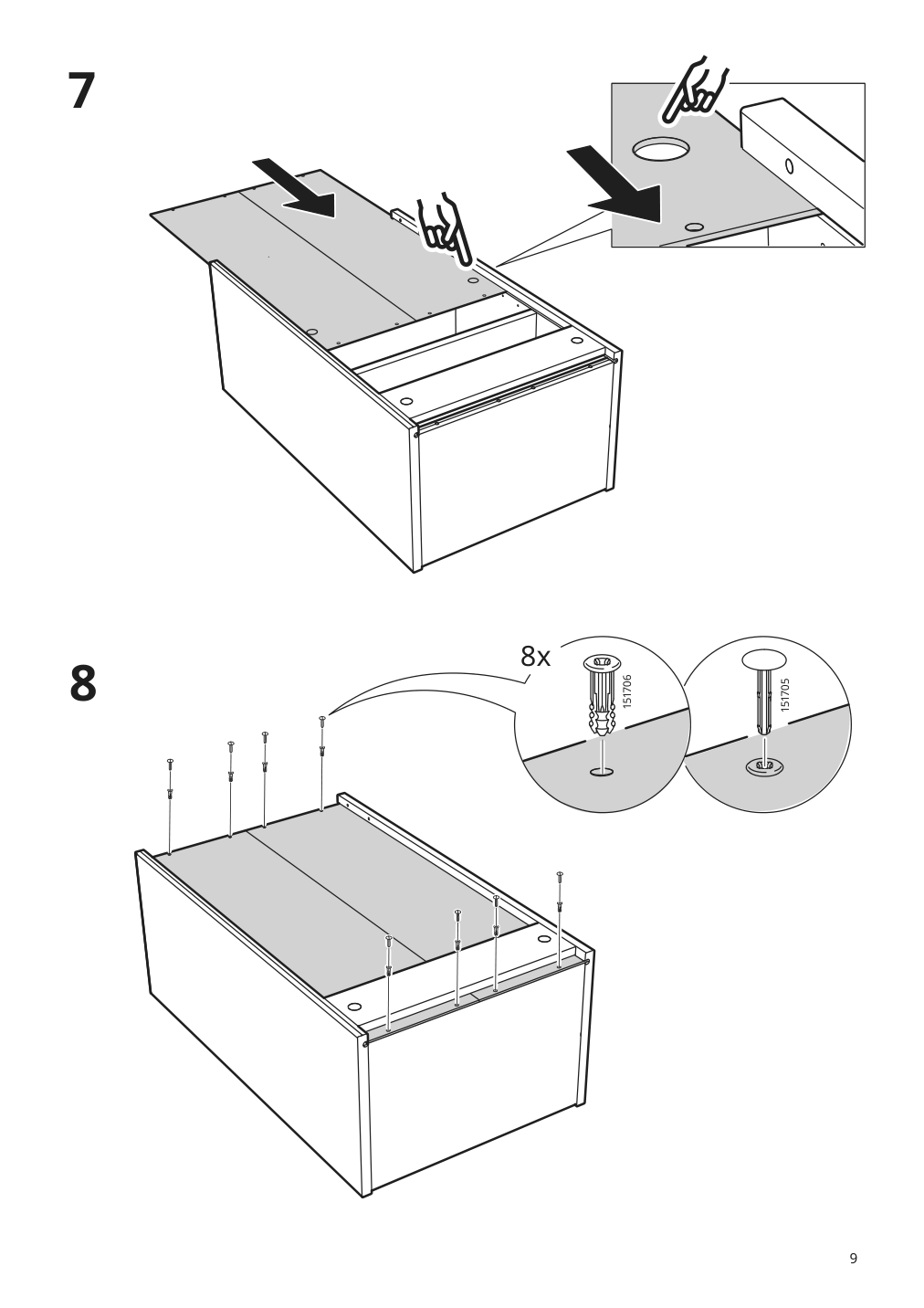 Assembly instructions for IKEA Enhet wall cb w 2 shelves gray | Page 9 - IKEA ENHET bathroom 394.408.90