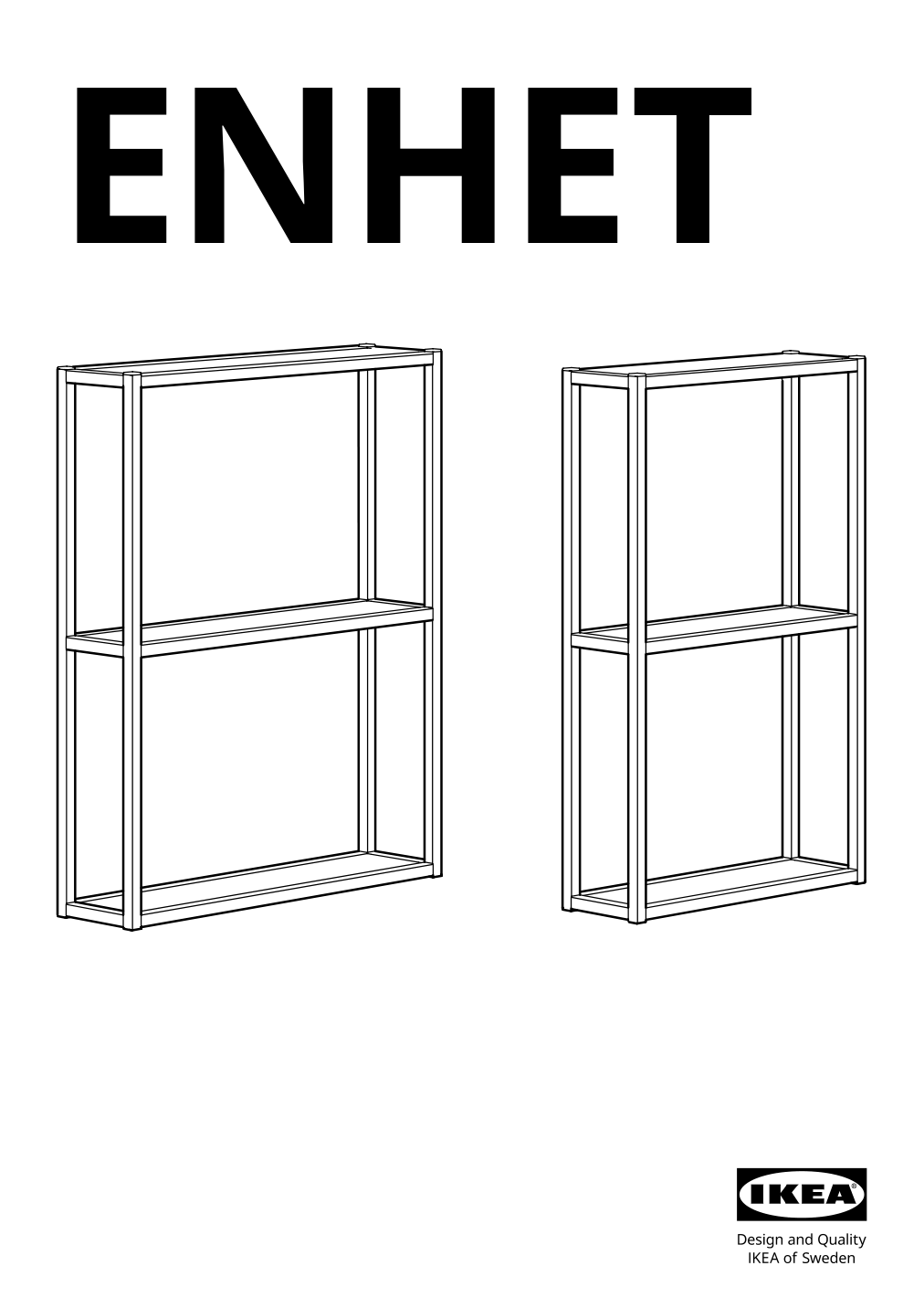 Assembly instructions for IKEA Enhet wall fr w shelves anthracite | Page 1 - IKEA ENHET bathroom 994.408.68