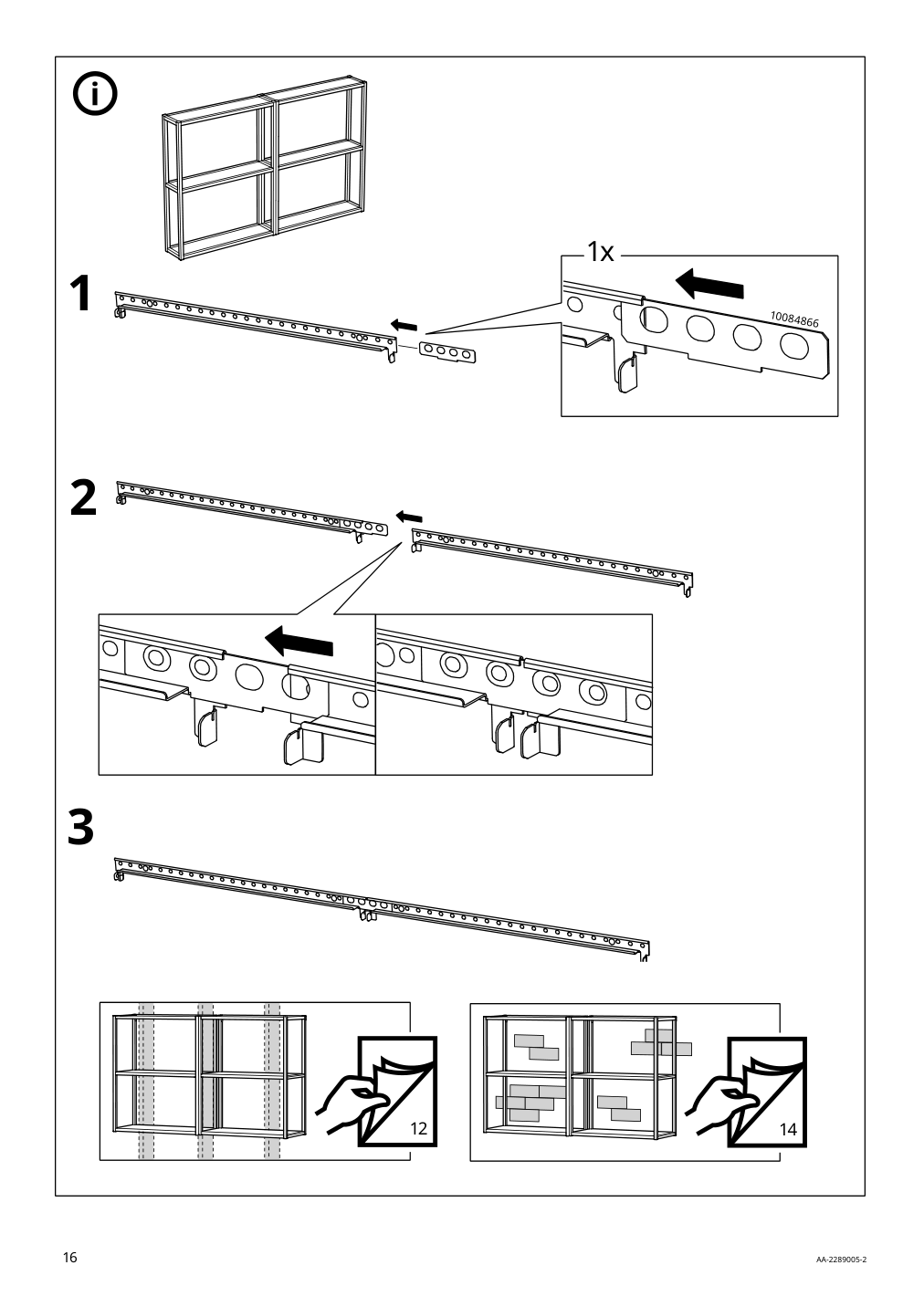 Assembly instructions for IKEA Enhet wall fr w shelves anthracite | Page 16 - IKEA ENHET bathroom 794.408.88