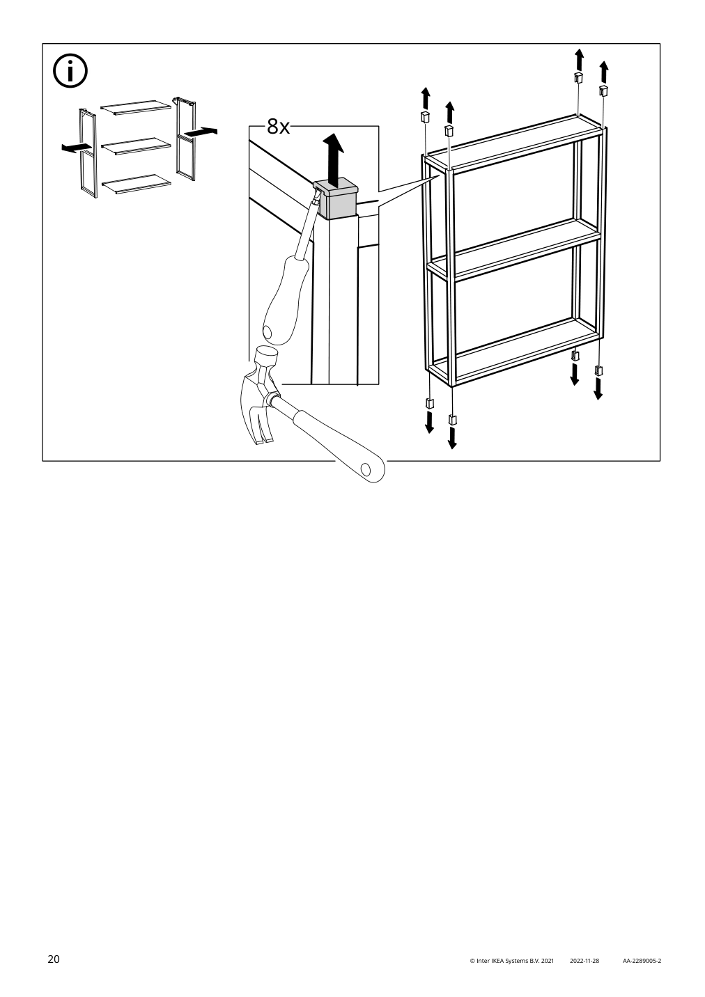 Assembly instructions for IKEA Enhet wall fr w shelves anthracite | Page 20 - IKEA ENHET bathroom 094.409.00