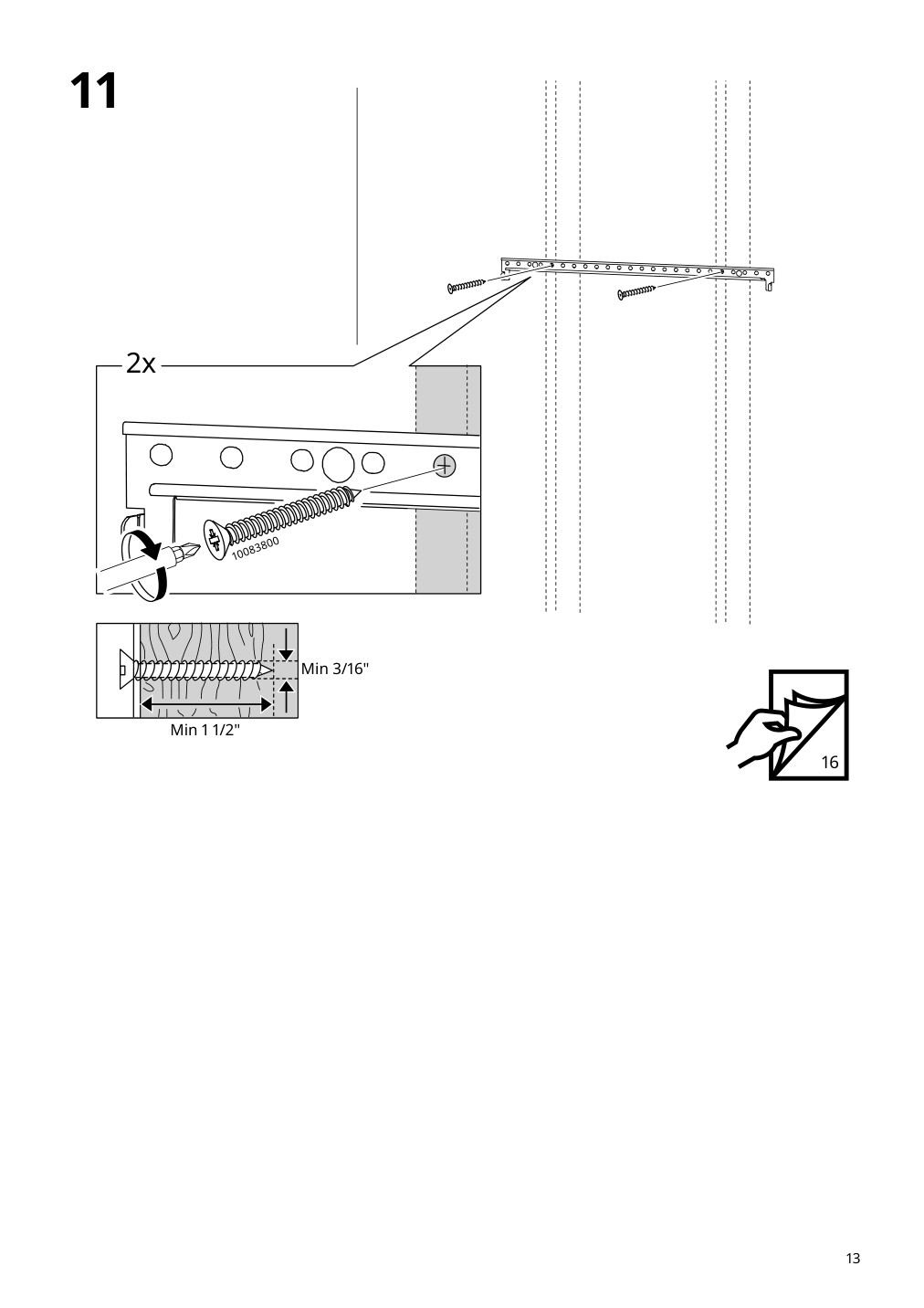 Assembly instructions for IKEA Enhet wall fr w shelves white | Page 13 - IKEA ENHET bathroom 494.408.80