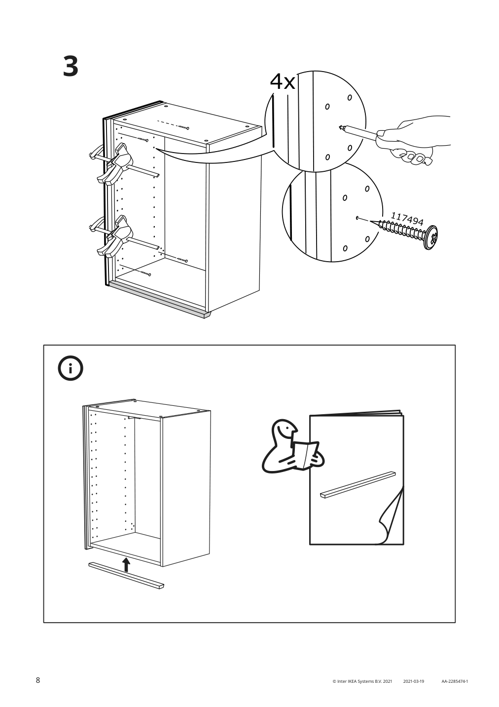 Assembly instructions for IKEA Enkoeping cover panel brown walnut effect | Page 8 - IKEA ENKÖPING cover panel 305.167.09