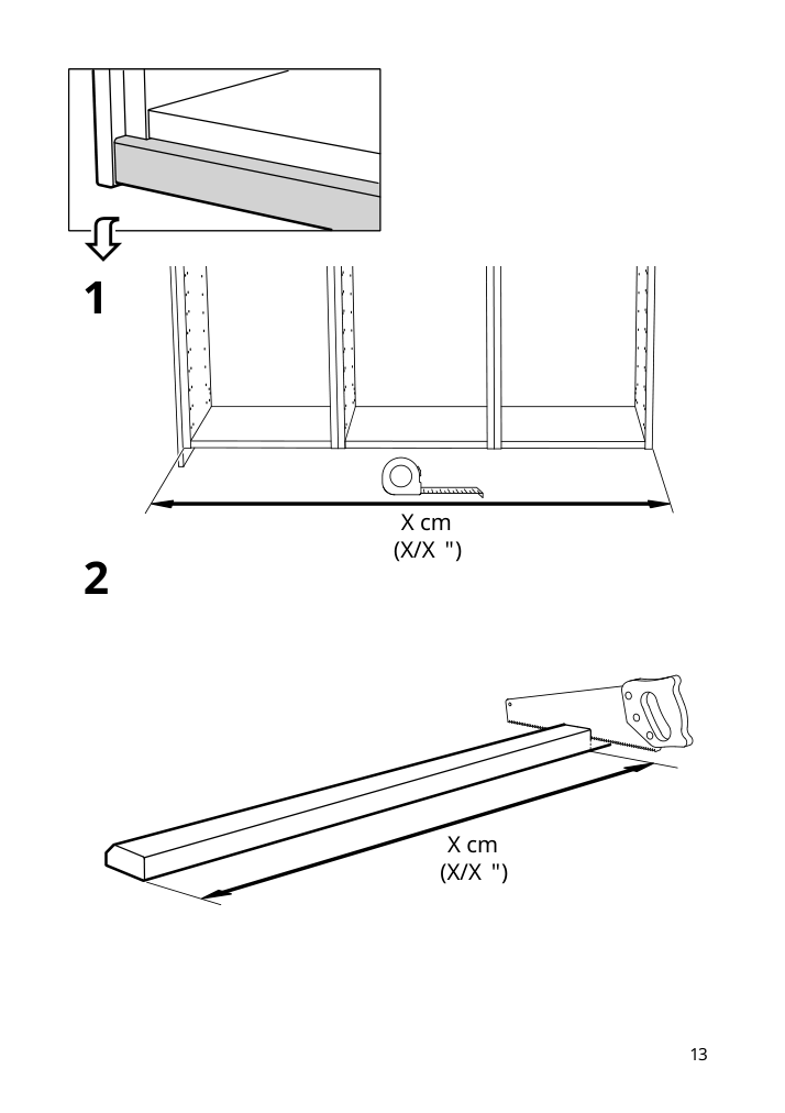 Assembly instructions for IKEA Enkoeping deco strip brown walnut effect | Page 13 - IKEA ENKÖPING deco strip 705.165.66