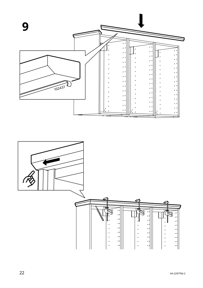 Assembly instructions for IKEA Enkoeping deco strip brown walnut effect | Page 22 - IKEA ENKÖPING deco strip 705.165.66