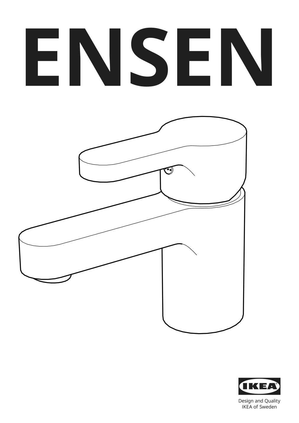 Assembly instructions for IKEA Ensen bath faucet with strainer chrome plated | Page 1 - IKEA ENHET bathroom 194.409.09