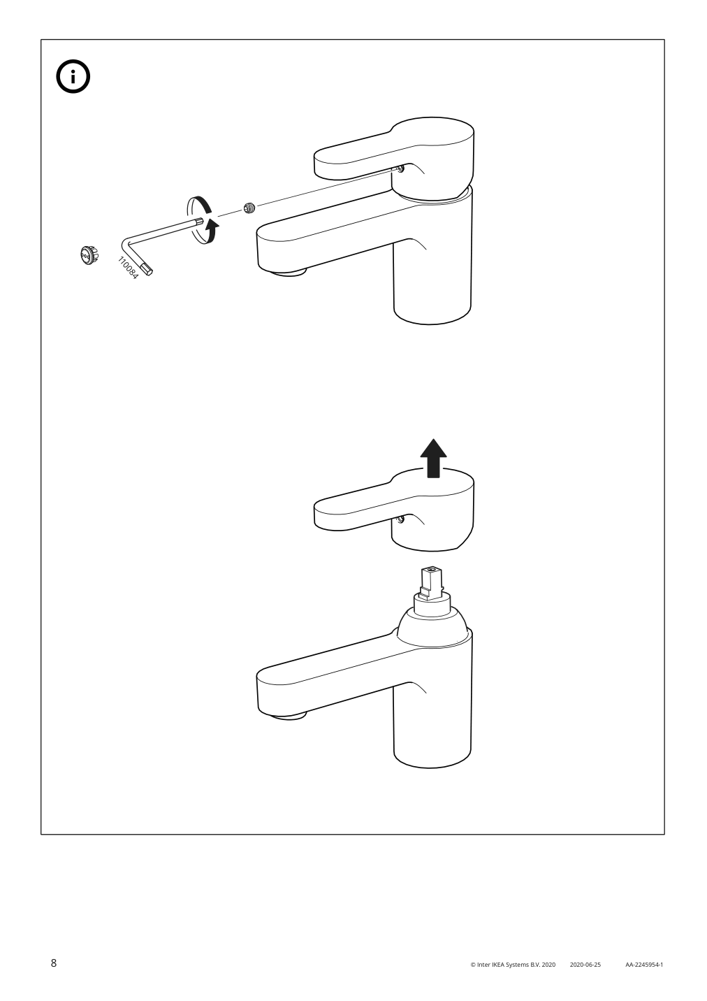 Assembly instructions for IKEA Ensen bath faucet with strainer chrome plated | Page 8 - IKEA RÅGRUND / BJÖRKÅN sink shelf/corner shelf 394.835.54