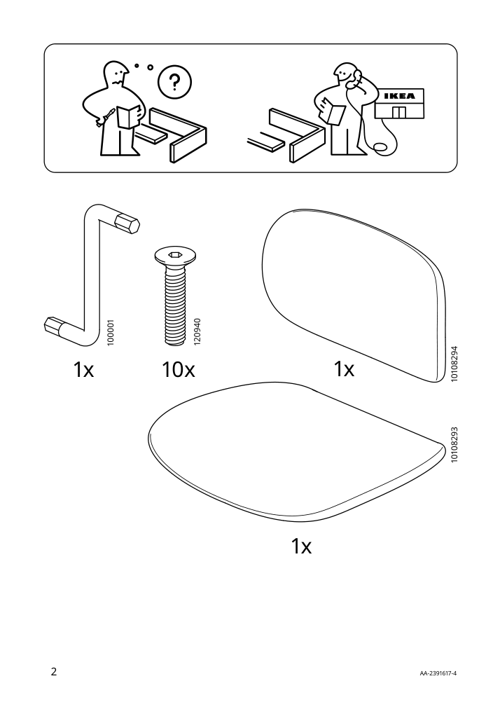 Assembly instructions for IKEA Ensholm chair green outdoor | Page 2 - IKEA ENSHOLM chair 105.437.37