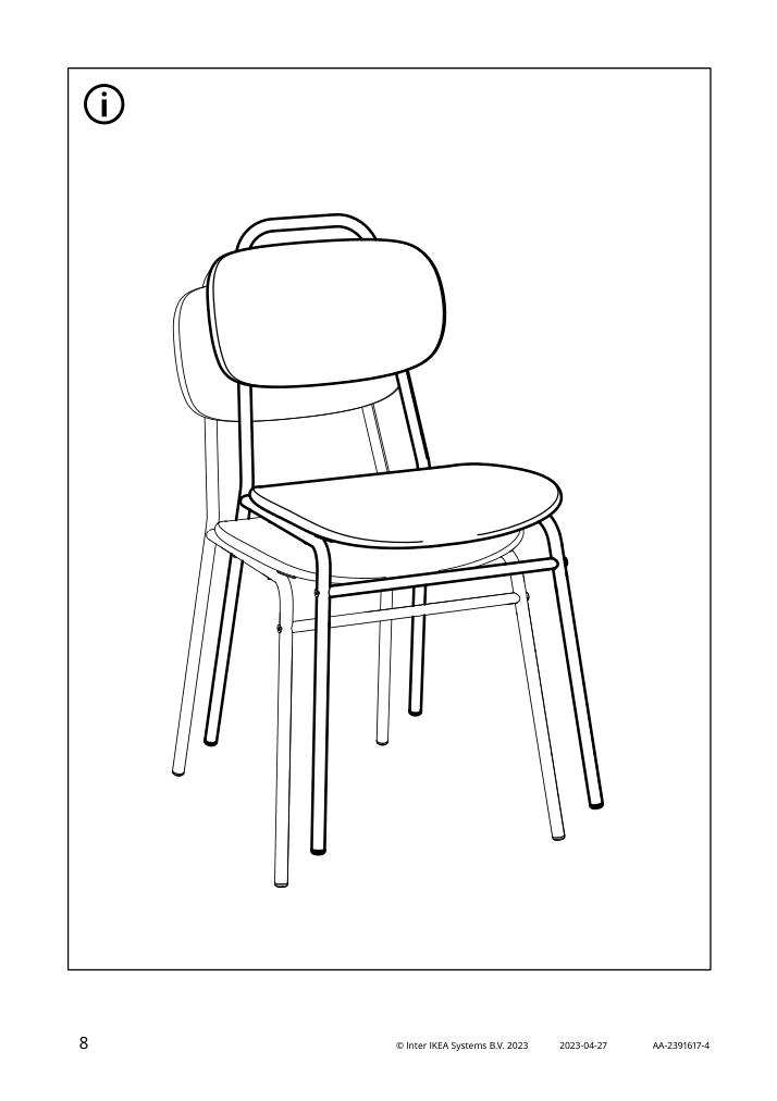 Assembly instructions for IKEA Ensholm chair green outdoor | Page 8 - IKEA ENSHOLM chair 105.437.37