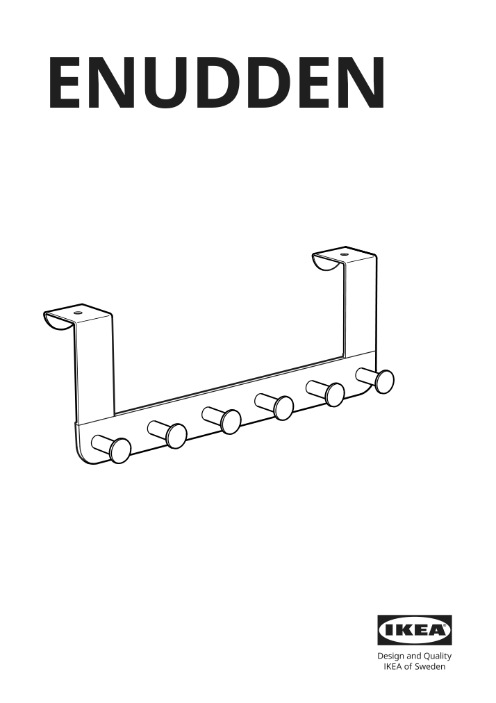 Assembly instructions for IKEA Enudden hanger for door white | Page 1 - IKEA ENUDDEN hanger for door 602.516.65