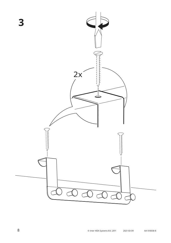 Assembly instructions for IKEA Enudden hanger for door white | Page 8 - IKEA ENUDDEN hanger for door 602.516.65