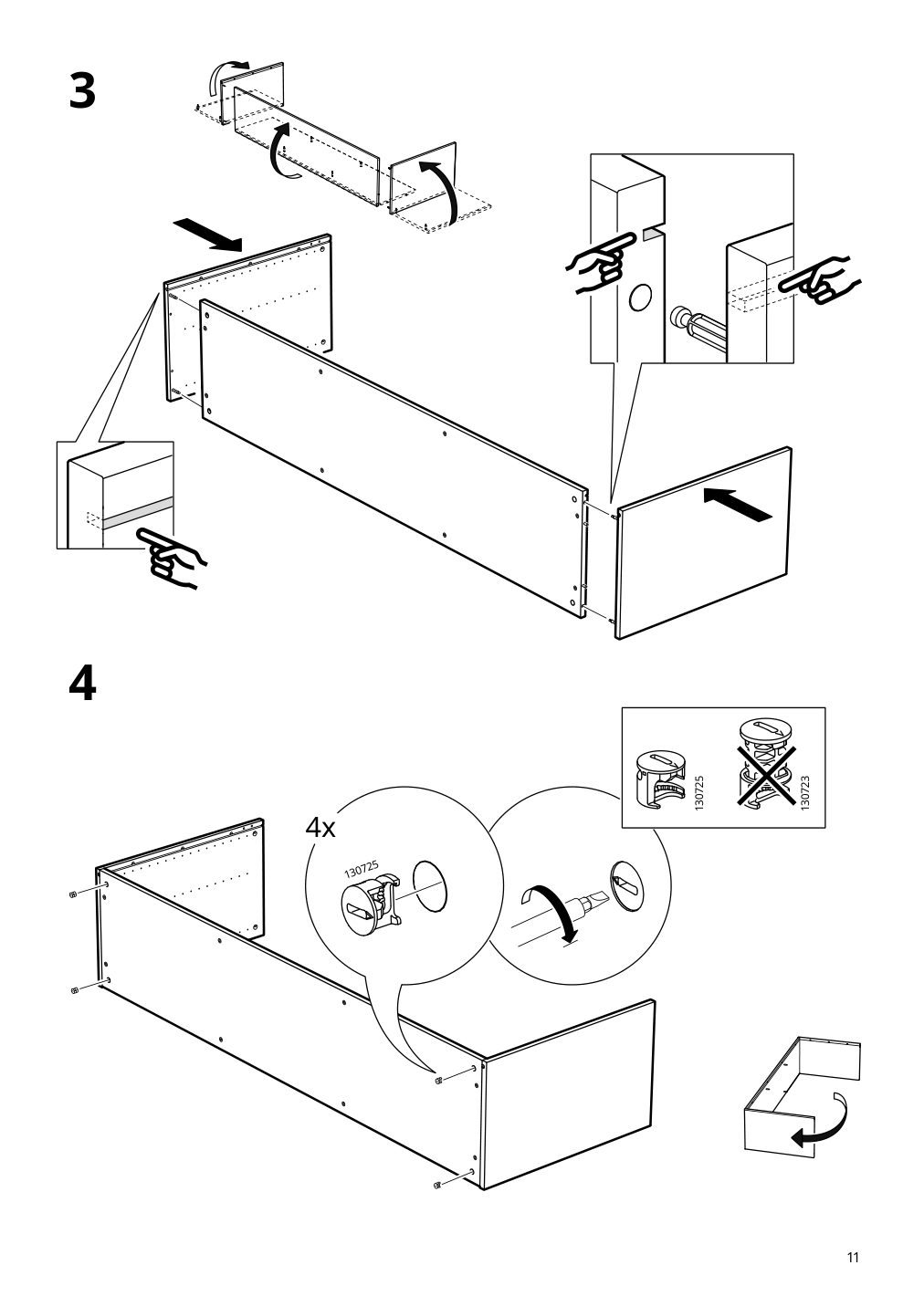 Assembly instructions for IKEA Ersnaes sideboard birch effect | Page 11 - IKEA ERSNÄS sideboard 705.067.46