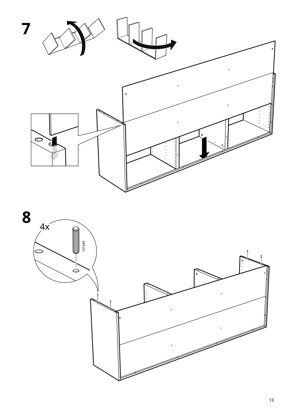 Assembly instructions for IKEA Ersnaes sideboard birch effect | Page 13 - IKEA ERSNÄS sideboard 705.067.46