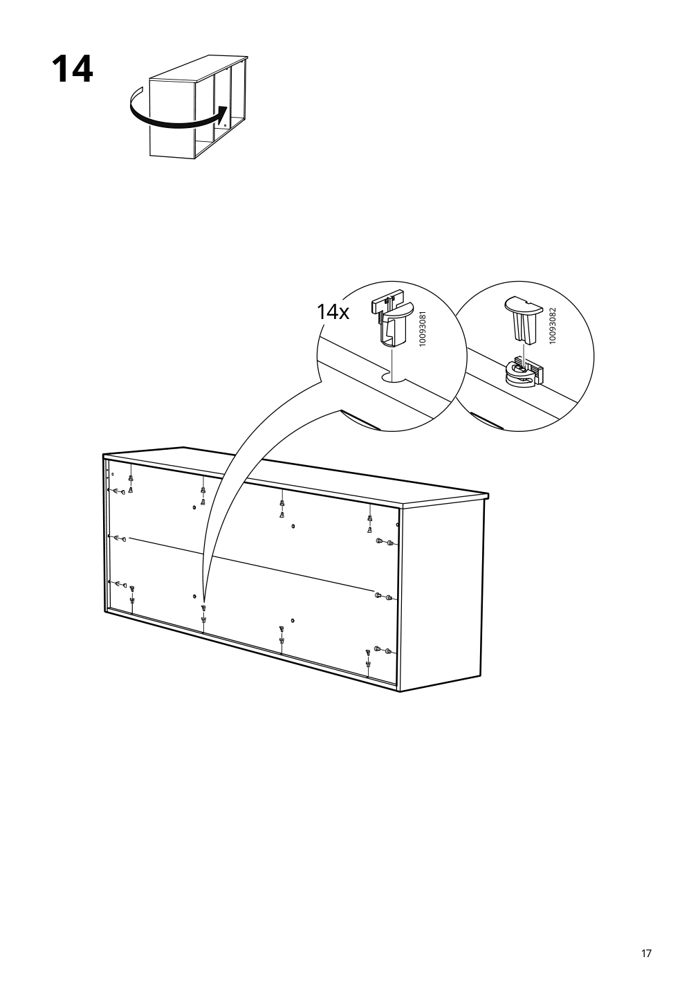 Assembly instructions for IKEA Ersnaes sideboard birch effect | Page 17 - IKEA ERSNÄS sideboard 705.067.46