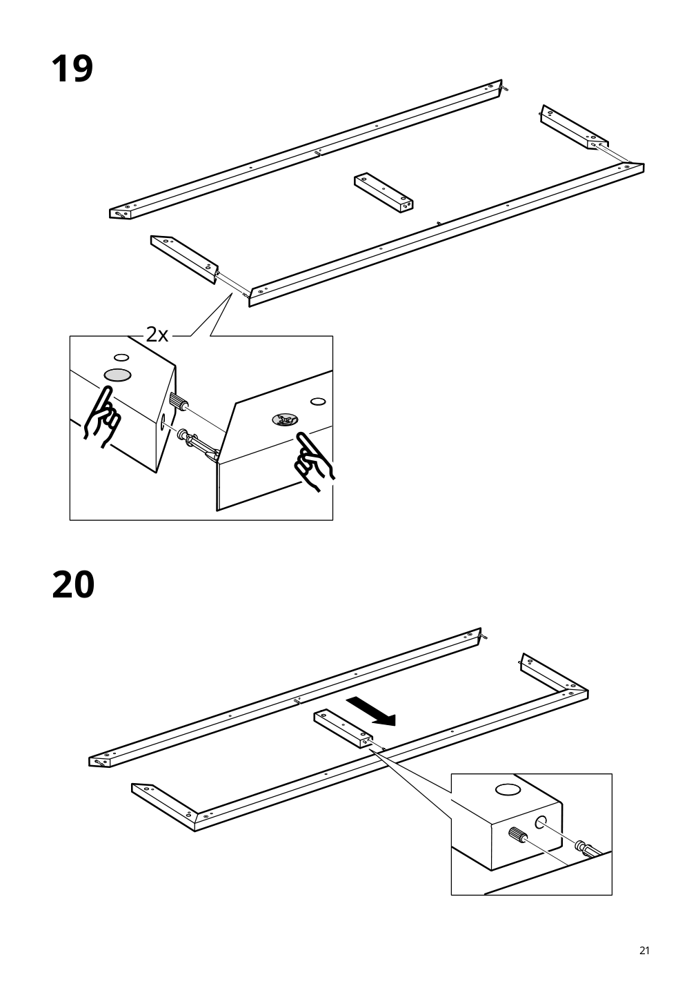 Assembly instructions for IKEA Ersnaes sideboard birch effect | Page 21 - IKEA ERSNÄS sideboard 705.067.46