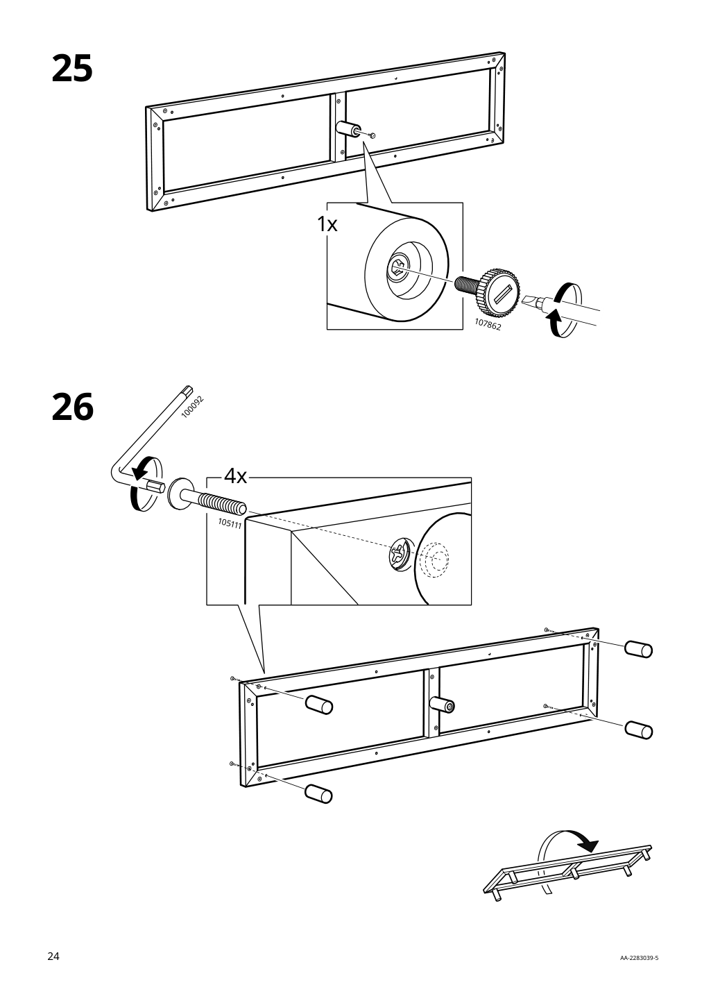 Assembly instructions for IKEA Ersnaes sideboard birch effect | Page 24 - IKEA ERSNÄS sideboard 705.067.46