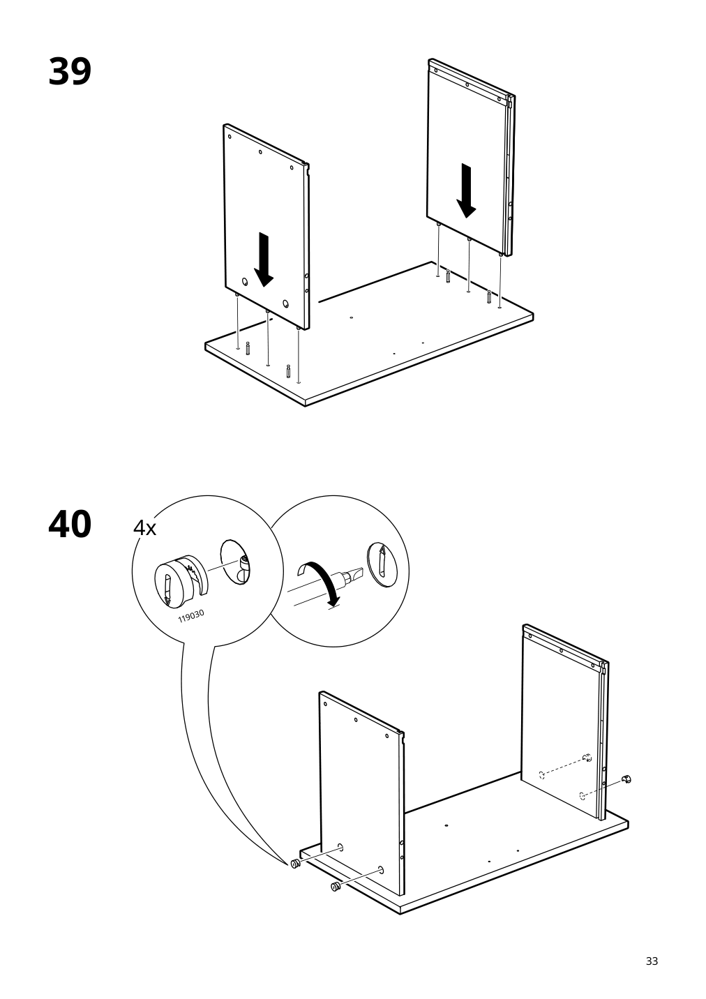 Assembly instructions for IKEA Ersnaes sideboard birch effect | Page 33 - IKEA ERSNÄS sideboard 705.067.46