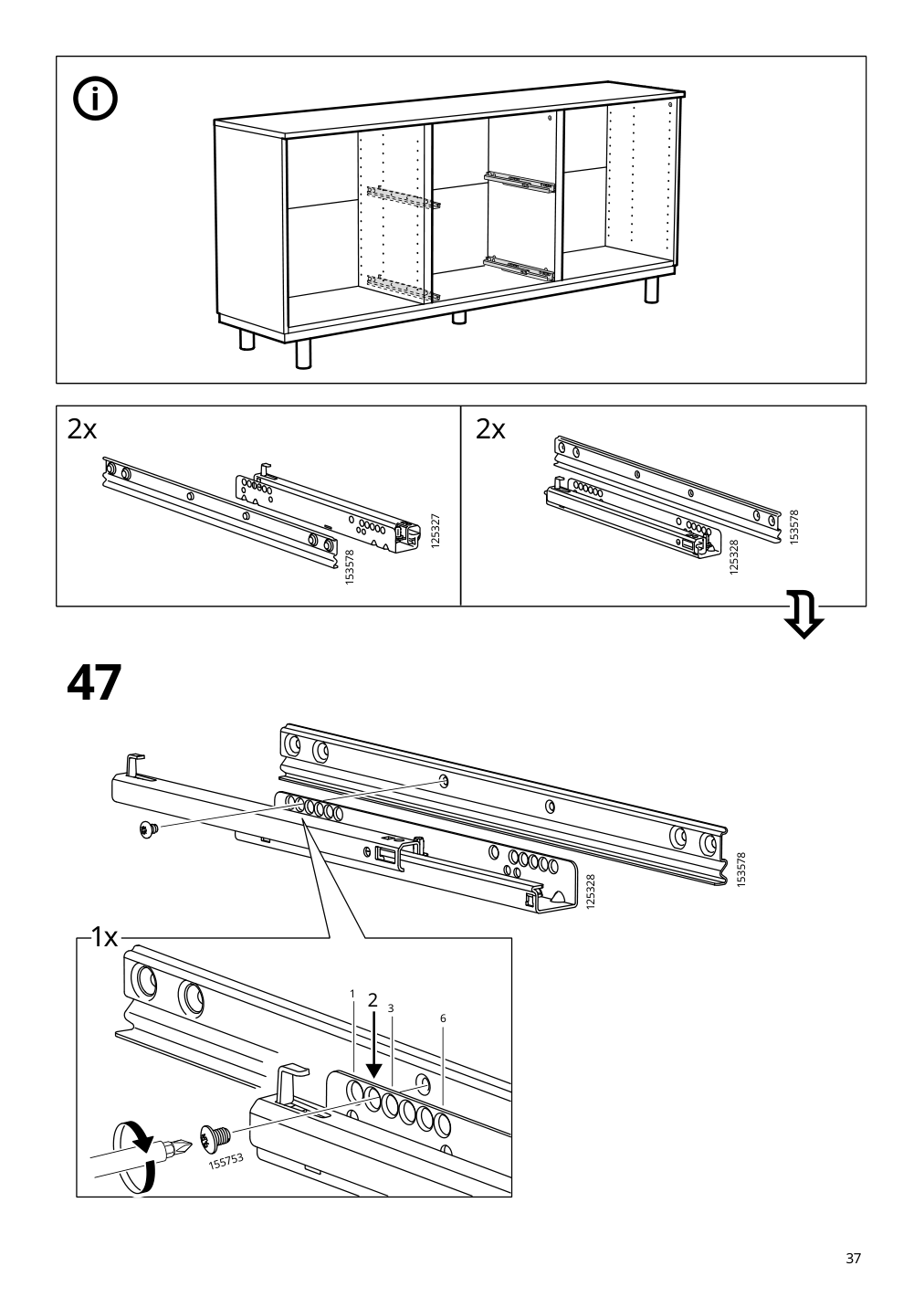 Assembly instructions for IKEA Ersnaes sideboard birch effect | Page 37 - IKEA ERSNÄS sideboard 705.067.46