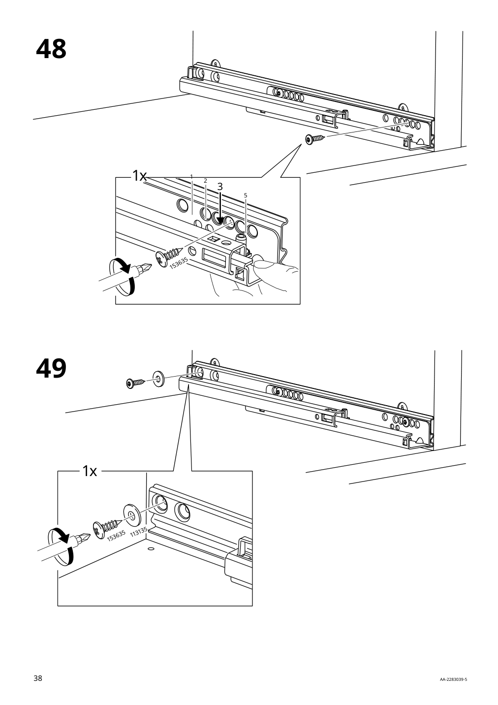 Assembly instructions for IKEA Ersnaes sideboard birch effect | Page 38 - IKEA ERSNÄS sideboard 705.067.46