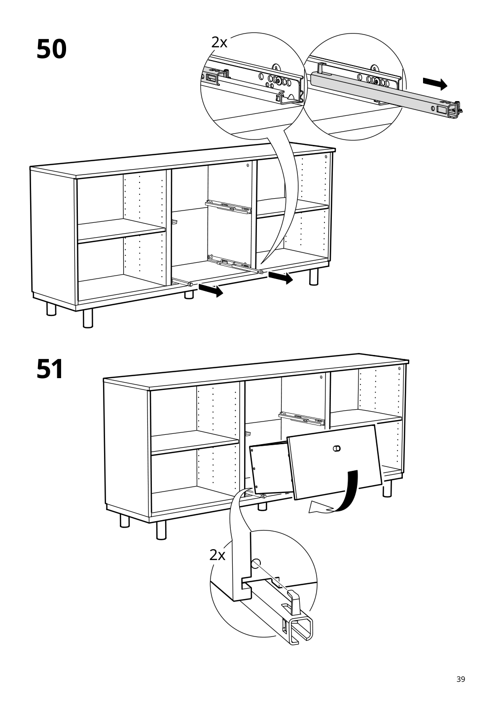 Assembly instructions for IKEA Ersnaes sideboard birch effect | Page 39 - IKEA ERSNÄS sideboard 705.067.46