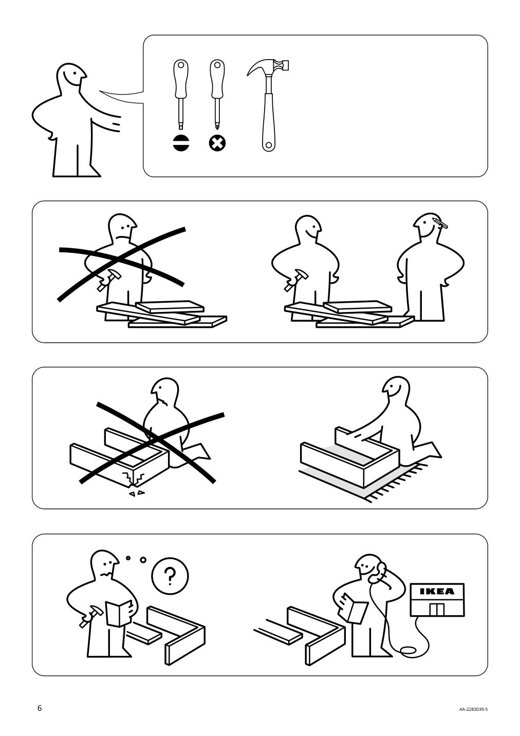 Assembly instructions for IKEA Ersnaes sideboard birch effect | Page 6 - IKEA ERSNÄS sideboard 705.067.46